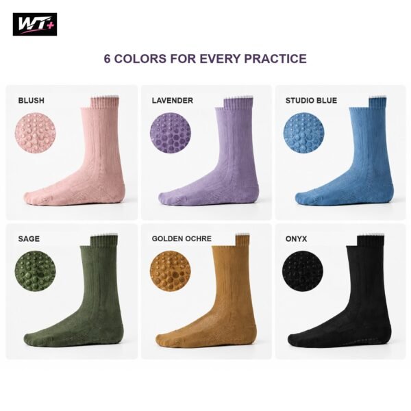 Women’s Crew-Length Full-Sole Grip Socks — image 4